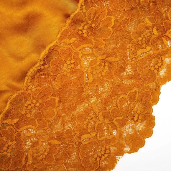 NWOT SELF-PORTRAIT Burnt Orange Satin-Lace Midi Dress UK8/US4 - Picture 16 of 16